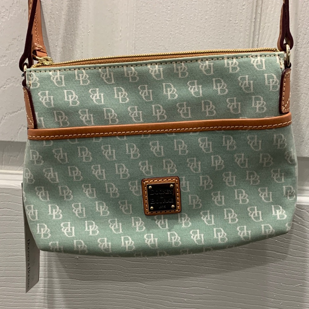 Dooney & Bourke Mint and Tan Crossbody Bag